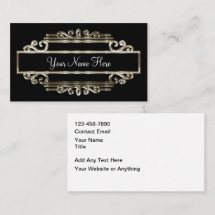 Klassieke Monogram Elegante Visitekaartjes