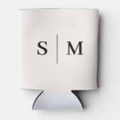 Klassieke Monogram Elegante Witte Trouwcan Koeler (Voorkant)