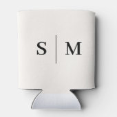 Klassieke Monogram Elegante Witte Trouwcan Koeler (Achterkant)