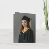 Klassieke monogram F Gradupafkap Foto Modern Bedankkaart (Achterkant)