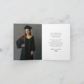 Klassieke monogram F Gradupafkap Foto Modern Bedankkaart (Binnen)