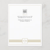 Klassieke Monogram Formele Trouw Uitnodiging in Wi Flyer (Achterkant)