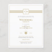 Klassieke Monogram Formele Trouw Uitnodiging in Wi Flyer (Voorkant)