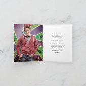 Klassieke monogram G Graduation Cap Modern Foto Bedankkaart (Binnen)