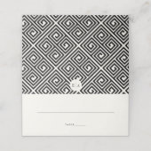 Klassieke Monogram Geometrische Griekse Sleutel Br Plaatskaartje (Buitenkant ongevouwen)