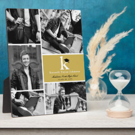 Klassieke monogram Gold Blokken 5 Foto Afstuderen Fotoplaat