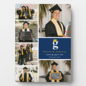 Klassieke monogram Gold Blokken 6 Foto Afstuderen Fotoplaat (voorkant)