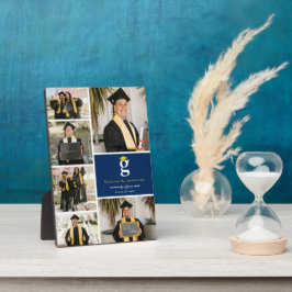 Klassieke monogram Gold Blokken 6 Foto Afstuderen Fotoplaat