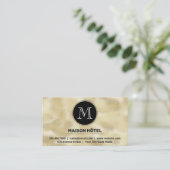 Klassieke monogram | Gold Foil Shimmer Visitekaartje (Staand voorkant)