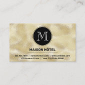 Klassieke monogram | Gold Foil Shimmer Visitekaartje (Voorkant)