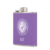 Klassieke Monogram Golf Flask Met Eigen Naam Paars Heupfles (Links)