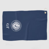 Klassieke Monogram Golf Handdoek Aangepaste Naam N (Horizontaal)