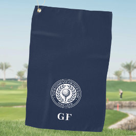 Klassieke Monogram Golf Handdoek Aangepaste Naam N
