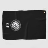 Klassieke Monogram Golf Handdoek Aangepaste Naam Z (Horizontaal)