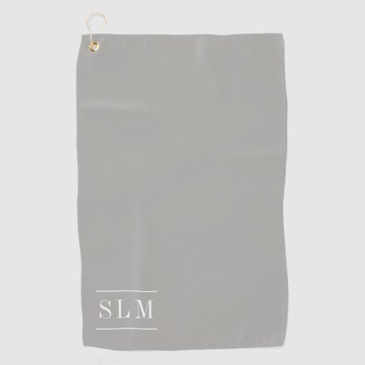 Klassieke monogram golfhanddoek (Voorkant)