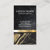 Klassieke monogram | Goud marmer Metallic Visitekaartje (Achterkant)