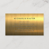 Klassieke monogram | Goud metaal Visitekaartje (Achterkant)