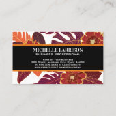 Klassieke monogram | Goudbladeren | Floral Pattern Visitekaartje (Achterkant)