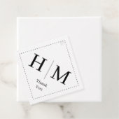 Klassieke Monogram Huwelijksgrens lijn Bedankjes Labels (In situ)