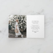 Klassieke monogram I Gradupvoet Foto Modern Bedankkaart (Binnen)