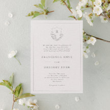 Klassieke monogram Jasmine Crest Wedding