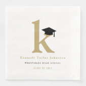 Klassieke monogram K en Afstudeerder van de Gradup Servet (Voorkant)