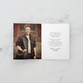 Klassieke monogram K Gradupafkap Foto Modern Bedankkaart (Binnen)