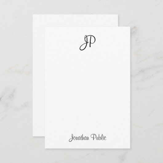 Klassieke monogram kalligrafie Verticale Sjabloon (Voorkant / Achterkant)