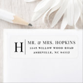 Klassieke monogram koppels etiket (Insitu)