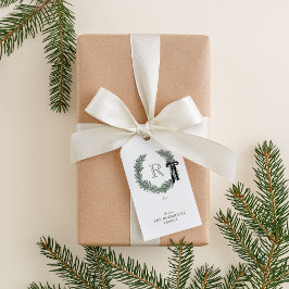 Klassieke Monogram Krans Crest Cadeaulabel