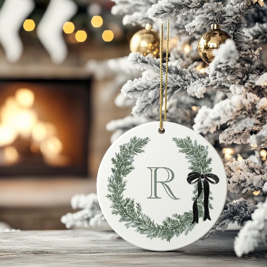 Klassieke Monogram Krans Crest Papieren servetten Keramisch Ornament