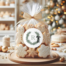 Klassieke Monogram Krans Kreeft Gift Stickers