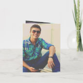 Klassieke monogram L Gradupafkap Foto Modern Bedankkaart (Achterkant)