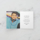 Klassieke monogram L Gradupafkap Foto Modern Bedankkaart (Binnen)