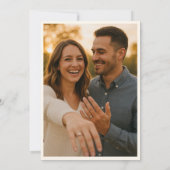 Klassieke Monogram Laurel Krans met Fotobruiloft Kaart (Achterkant)