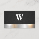 Klassieke monogram | Ledermetalen rivetten Visitekaartje (Voorkant)