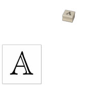 Klassieke Monogram Letter A 1 Inch Stamp Rubberstempel (Gestempeld)
