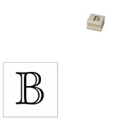 Klassieke Monogram Letter B 1 Inch Stamp Rubberstempel (Gestempeld)