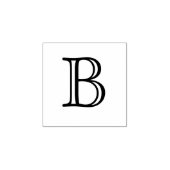 Klassieke Monogram Letter B 1 Inch Stamp Rubberstempel (Afrduk)