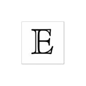Klassieke Monogram Letter E 1 Inch Stamp Rubberstempel (Afrduk)