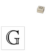 Klassieke Monogram Letter G 1 Inch Stamp Rubberstempel (Gestempeld)
