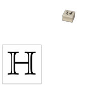 Klassieke Monogram Letter H 1 Inch Stamp Rubberstempel (Gestempeld)