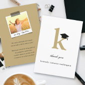 Klassieke monogram Letter K Moderne Gradup Bedankkaart