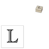 Klassieke Monogram Letter L 1 Inch Stamp Rubberstempel (Gestempeld)