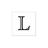 Klassieke Monogram Letter L 1 Inch Stamp Rubberstempel (Afrduk)