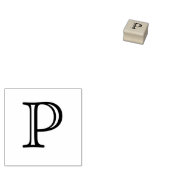 Klassieke Monogram Letter P 1 Inch Stamp Rubberstempel (Gestempeld)