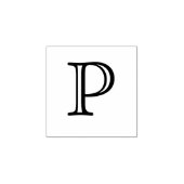 Klassieke Monogram Letter P 1 Inch Stamp Rubberstempel (Afrduk)