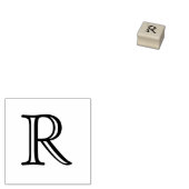 Klassieke Monogram Letter R 1 Inch Stamp Rubberstempel (Gestempeld)