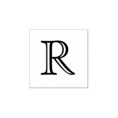 Klassieke Monogram Letter R 1 Inch Stamp Rubberstempel (Afrduk)