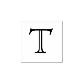 Klassieke Monogram Letter T 1 Inch Stamp Rubberstempel (Afrduk)